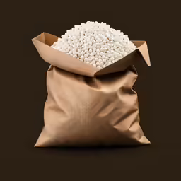 the bag is filled with white powdered items