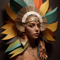 a women with her hair pinned to a large sunflower