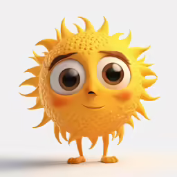 3d render of an orange squished cartoon character