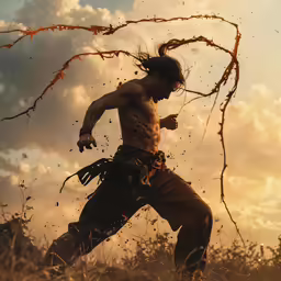 an image of a man flying through the air