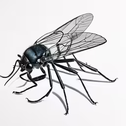 a blue fly insect on a white background