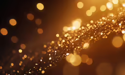an up - close image of gold lights