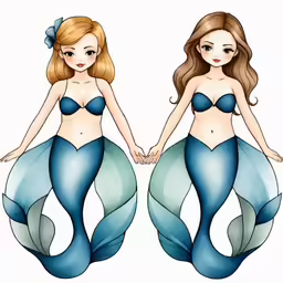 two cartoon women wearing underpants and holding hands