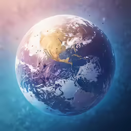 there is an image of the earth and stars