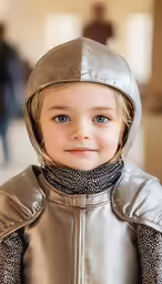 a young child dressed in costume for a role play