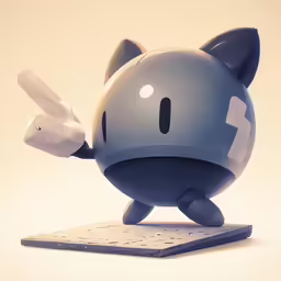a figure of a cat has its nose wide open