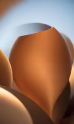 an egg that is laying on top of another egg