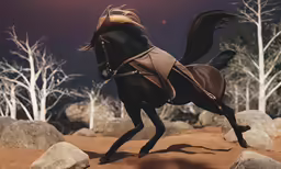 a statue in the shape of a running horse