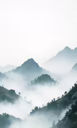 there is a group of mountains in the distance