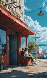 a person sitting on a bench looking out a window