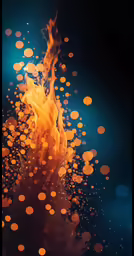 a very blurry fire that is on fire