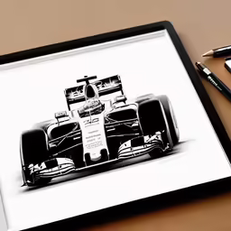a photo of the car of formula racing driver lewis jones
