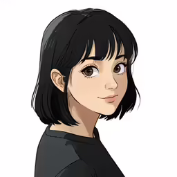 a cartoon girl is shown with a sad look