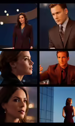 many different pictures with the man and women posing together