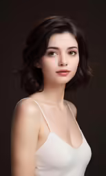 a very beautiful asian woman posing for the camera