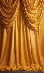 a golden curtain that has been pulled open
