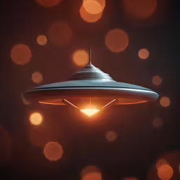 a round light fixture with some lights on it