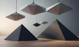 these are four pieces of paper and hanging