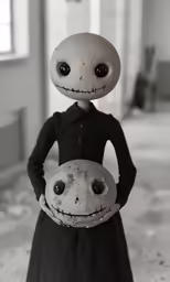 a little doll that is wearing a dress