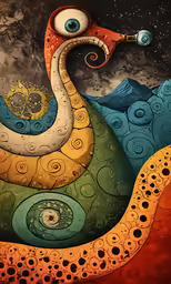 an illustration of an octopus with multiple colors