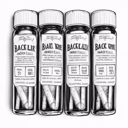 four bottles filled with cigarettes sitting on top of a table