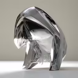 silver sculpture that is shaped like an elephant