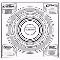 a black and white diagram showing the various circles