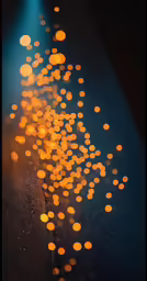 a large street filled with lots of yellow lights