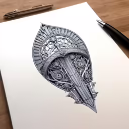 the cover to a notebook with a pencil and pen laying on it