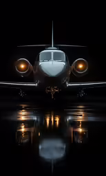 an image of a plane in the dark