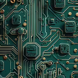 an image of a large green electronic board