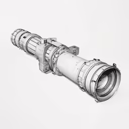 the top section of an astronomical telescope that is part of a ship