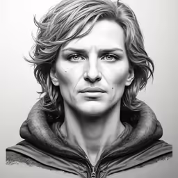 the face and shoulders of a woman with long hair