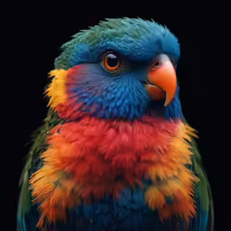 this is an image of a brightly colored parrot