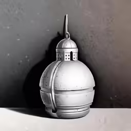 the container is on the table by the wall