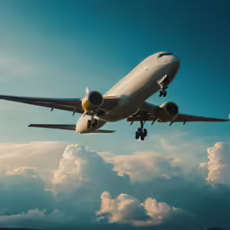 the airplane is taking off from an airport