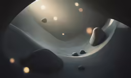 sunlight streams through the opening to a cave in a cave