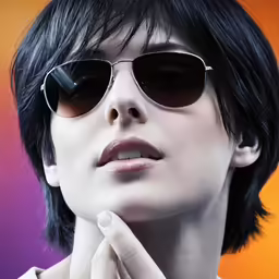 a woman wearing shades and posing for a photo