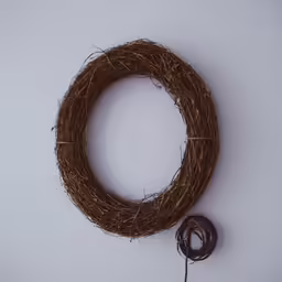 a single piece of string and a round rope