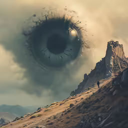 the giant eye looks like it could have an alien eye