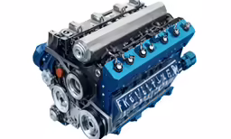 a v8 engine is in the middle of a white background