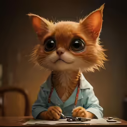 a cat with some big glasses on top of it