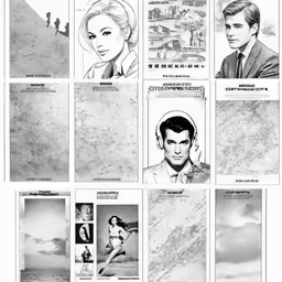 the book covers with pictures of people in them