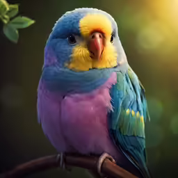 a colorful bird is perched on a branch