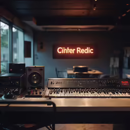 some kind of mixing equipment that is on display