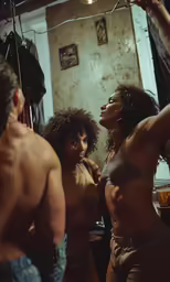 a group of nude women in a room