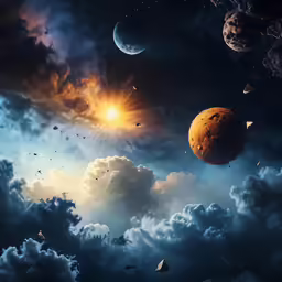 a beautiful scene of a planet is shown in this image