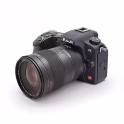 a black camera with a nikshi t2 lens