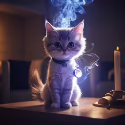 a cat that is sitting on a table