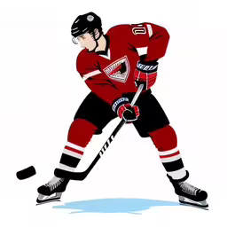 a hockey player has his skate ready to go for the ice